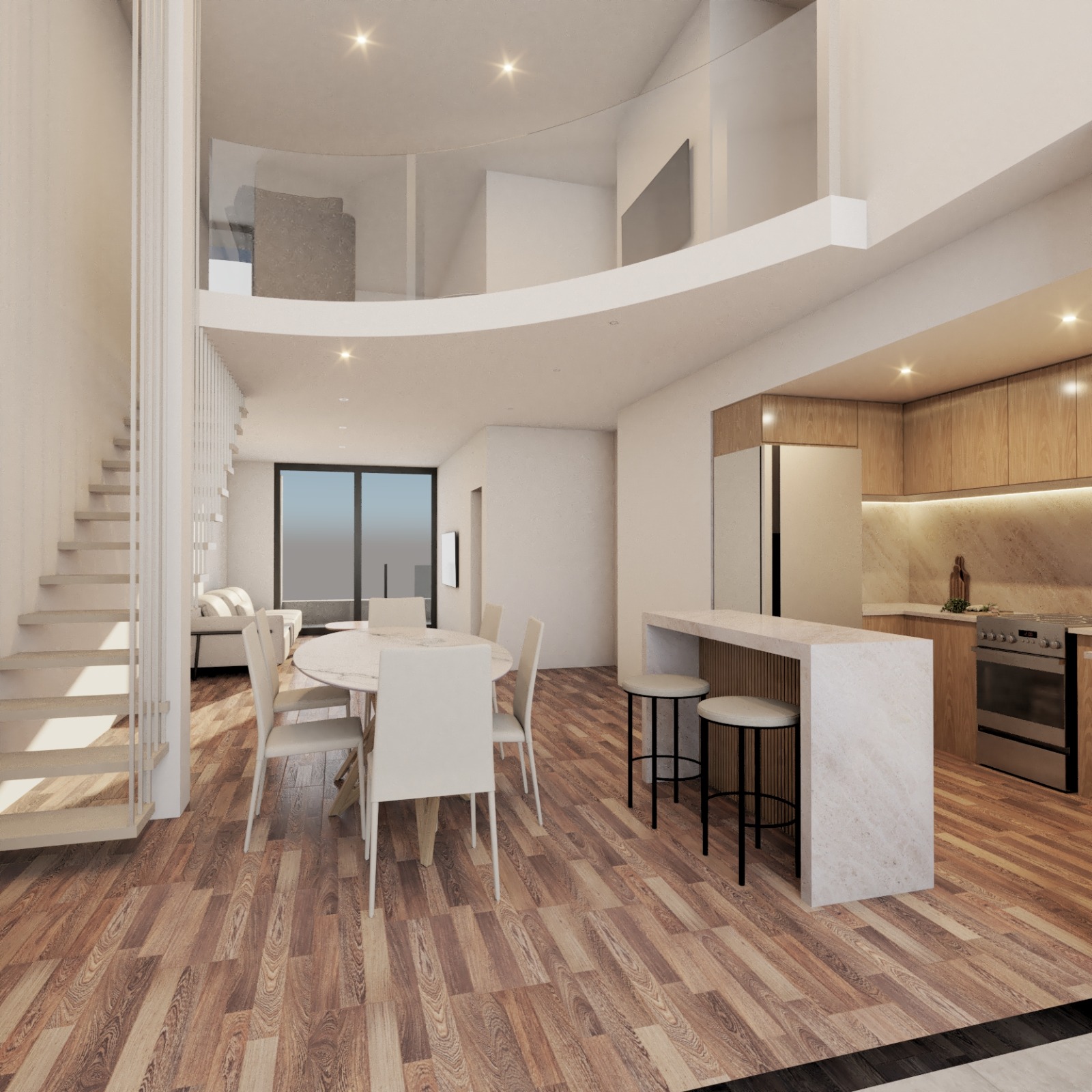 Render penthouse doble altura
